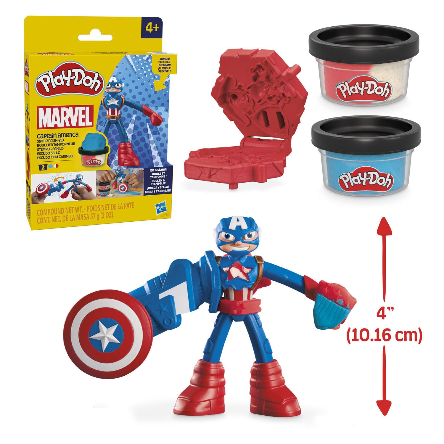 Play-doh marvel Captain America timbre bouclier - pâte à modeler