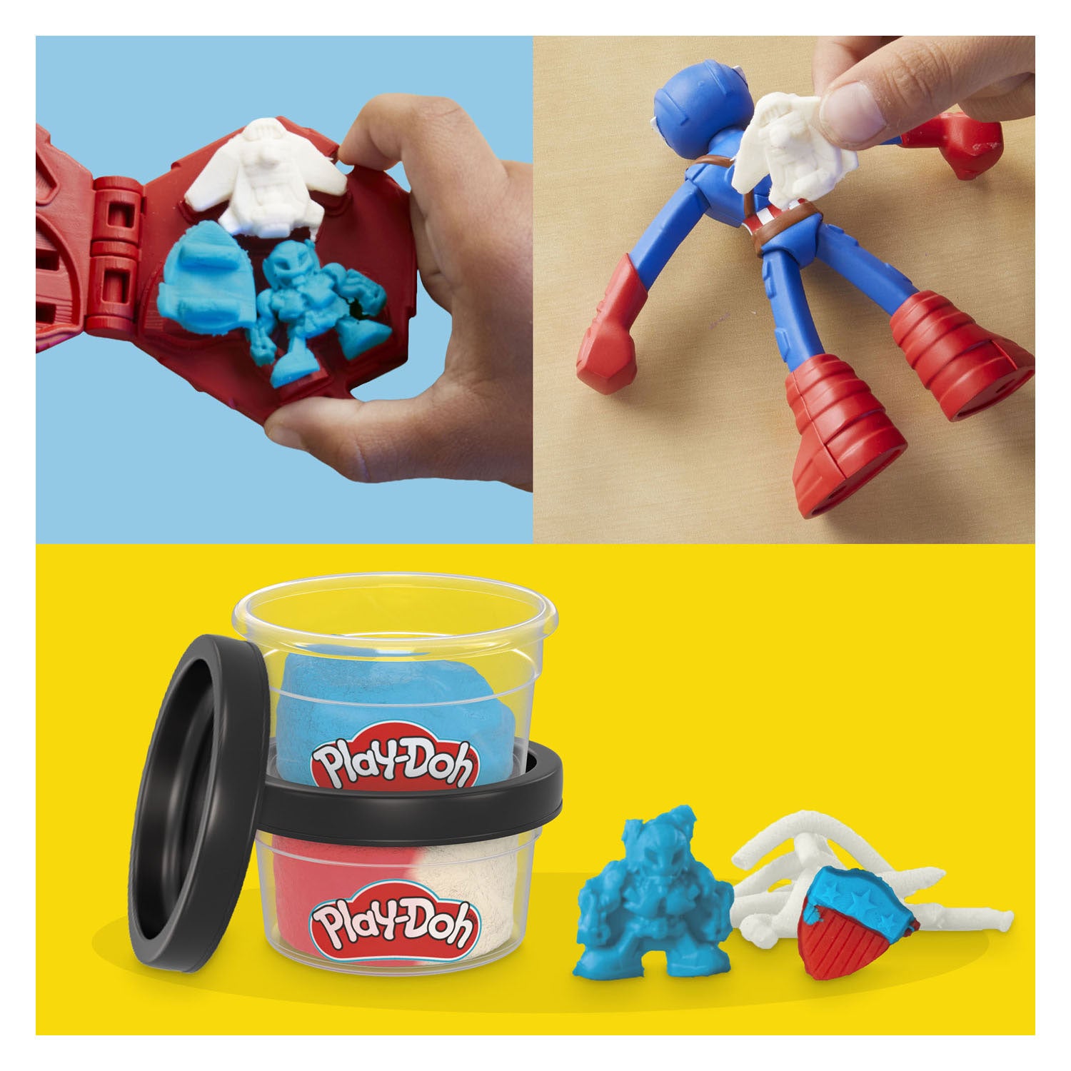 Play-doh marvel Captain America timbre bouclier - pâte à modeler