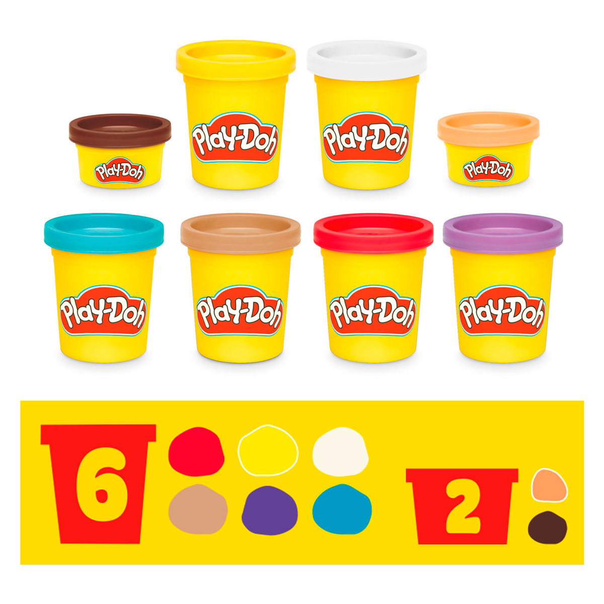Play-doh bluey va camping ensemble de jeu - 6 pots en argile
