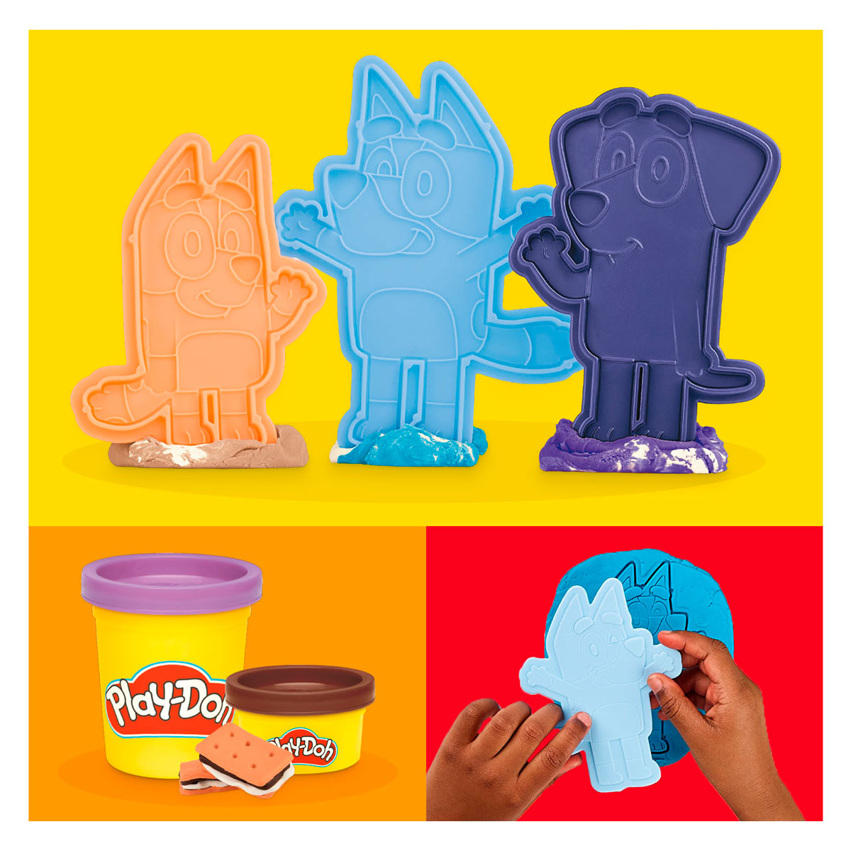 Play-doh bluey va camping ensemble de jeu - 6 pots en argile