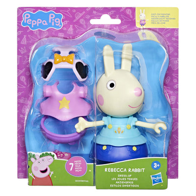 Hasbro Peppa Pig Jouet Kelly Rabbit Figurine à Déguiser 15 cm avec 6 Accessoires de Mode, Jouets pour Tout-Petits, 3+