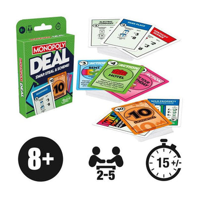 Jeu de cartes de deal de monopole Hasbro