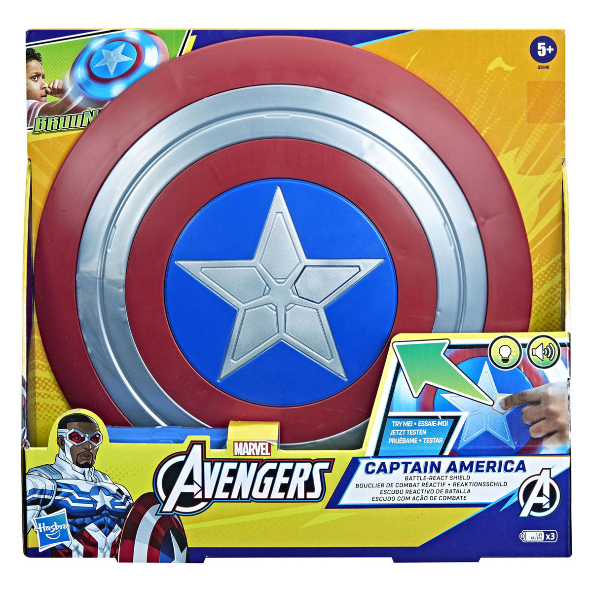 Hasbro marvel avengers capitaine amérique bataille réagir bouclier