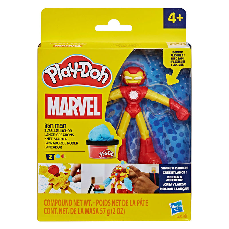 Play-doh Marvel Iron Man Blast Launcher - 2 pots en argile