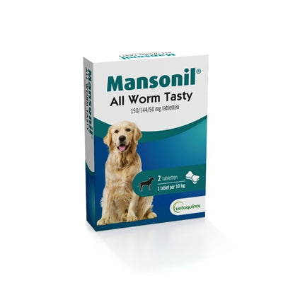 Mansonil Dog Tous les comprimés savoureux de ver