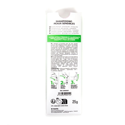 Peau sensible à la poudre de shampooing Hery