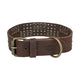 Trixie Collar Dog Rivet Rustic Fat Le cuir brun foncé