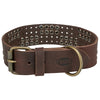 Trixie Collar Dog Rivet Rustic Fat Le cuir brun foncé