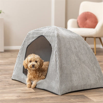Trixie Dog Basket Tent Jonna Vital Rib Tissu gris clair
