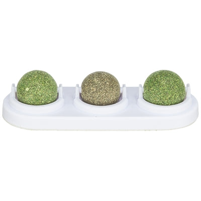 Trixie Play Balls Matatabi et Catnip avec Holder