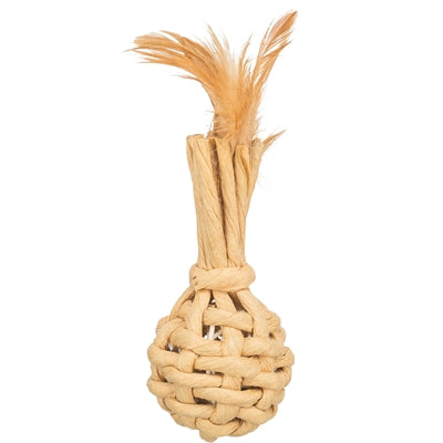 Jouet en plumes Trixie avec fil de papier cloche