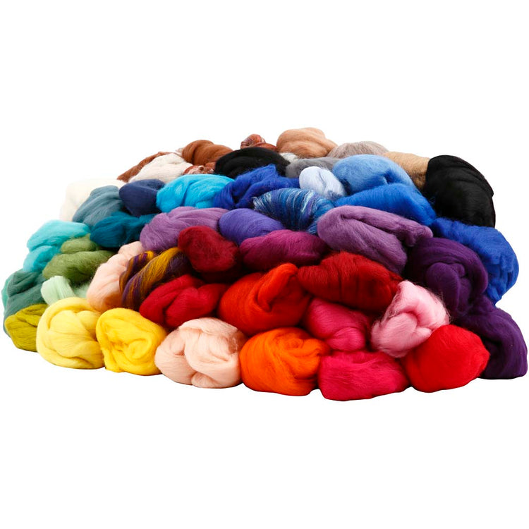 Laine mérinos Creativ company, épaisseur 21 my, le contenu peut varier, différentes couleurs, 20x20 gr 1 boîte
