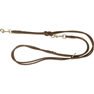 Trixie Dog Leash Pure réglable rond en cuir cousu marron