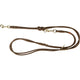Trixie Dog Leash Pure réglable rond en cuir cousu marron