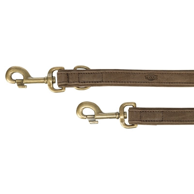 Ligue de chien Trixie Brown en cuir réglable pur