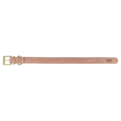 Chien de collier trixie rose en cuir pur