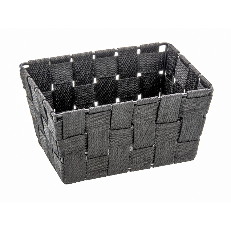 Wenko 1064949 - panier de rangement Adria mini long noir | 4 pièces