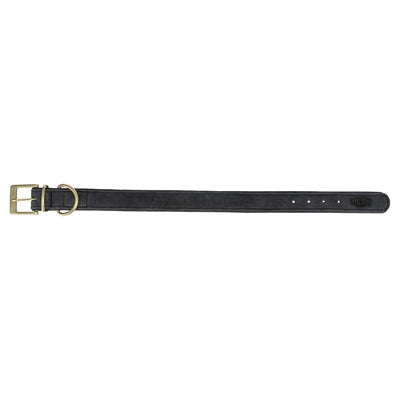Chien de collier trixie en cuir pur noir