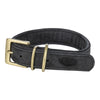 Chien de collier trixie en cuir pur noir