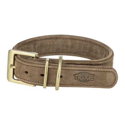 Chien de collier trixie pur en cuir marron