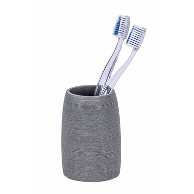 Wenko 1064996 - gobelet à brosse à dents gris goa | 2 pièces