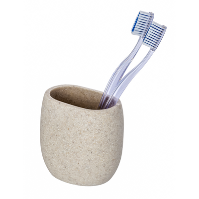 Wenko 1064992 - gobelet à brosse à dents puro beige | 2 pièces