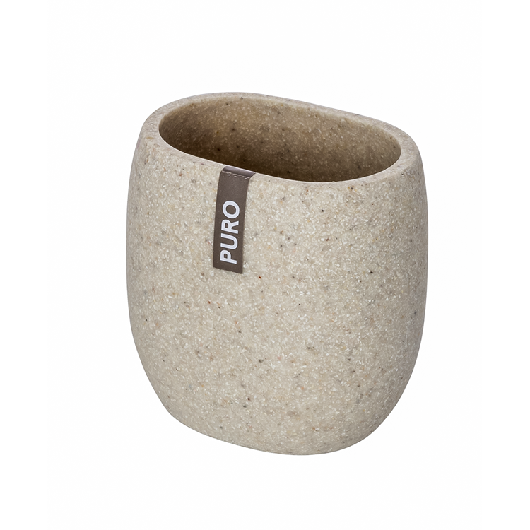 Wenko 1064992 - gobelet à brosse à dents puro beige | 2 pièces