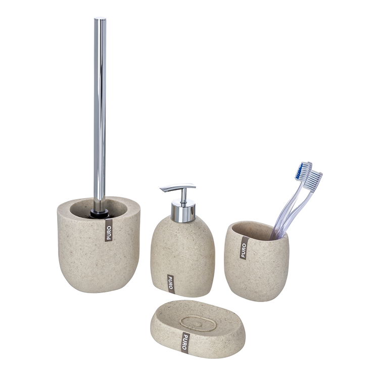 Wenko 1064992 - gobelet à brosse à dents puro beige | 2 pièces