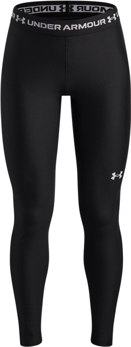 Under armour heatgear leggings-blk pantalons de sport pour filles - noir - blanc