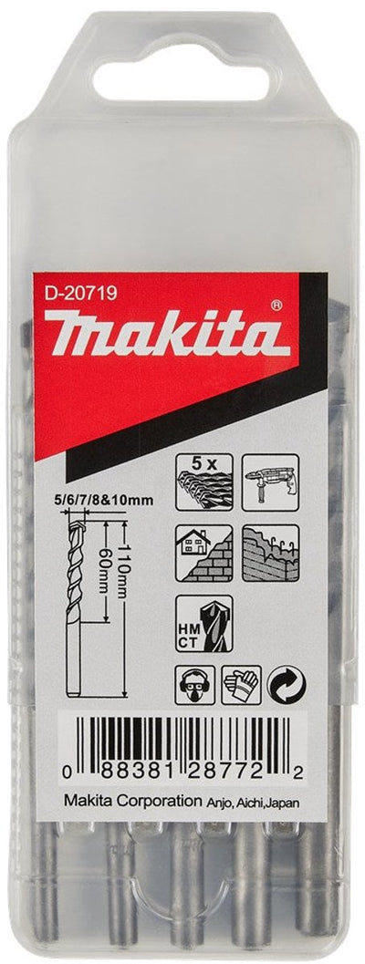 Makita accessoires jeu de forets à maçonnerie 5 pièces - d-20719 d-20719