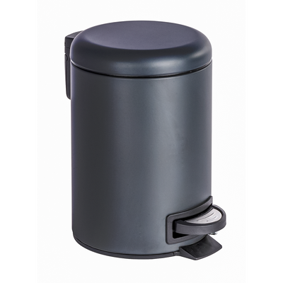 Wenko 1064928 - poubelle leman 3 litres noir mat | 2 pièces