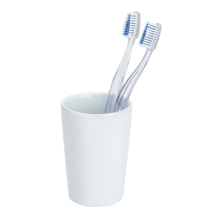 Wenko 1064995 - gobelet à brosse à dents coni céramique blanc | 4 pièces