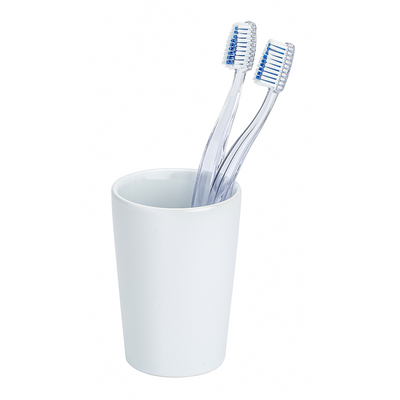 Wenko 1064995 - gobelet à brosse à dents coni céramique blanc | 4 pièces