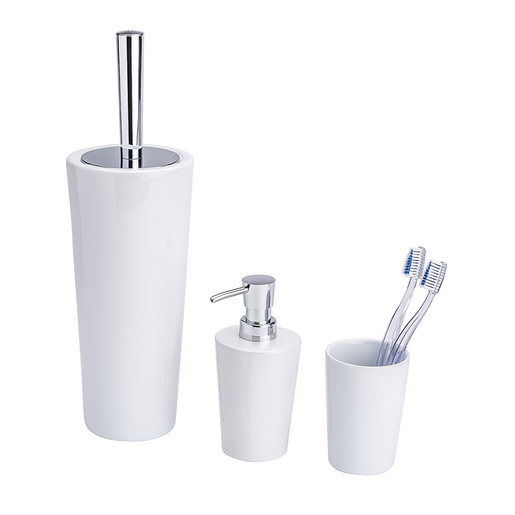Wenko 1064995 - gobelet à brosse à dents coni céramique blanc | 4 pièces