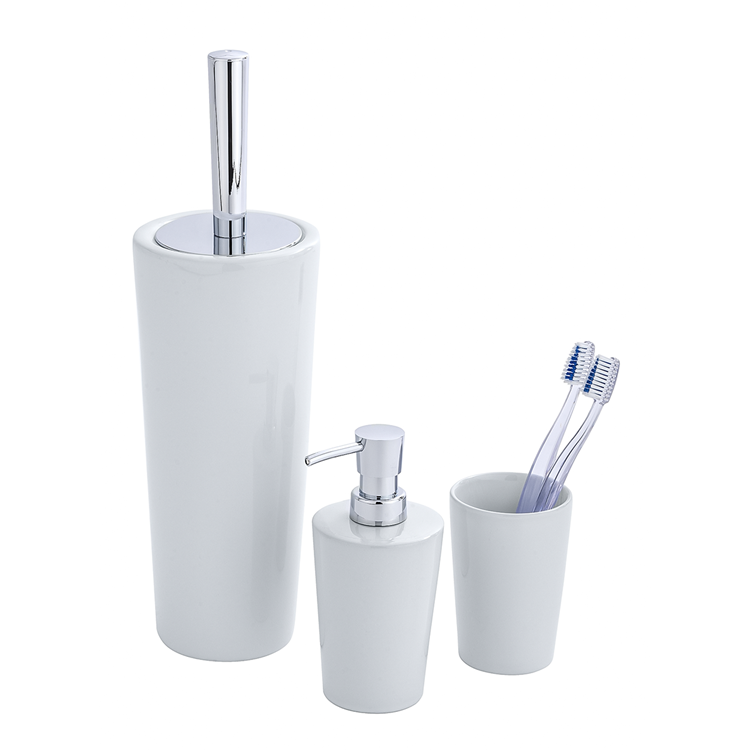 Wenko 1064995 - gobelet à brosse à dents coni céramique blanc | 4 pièces