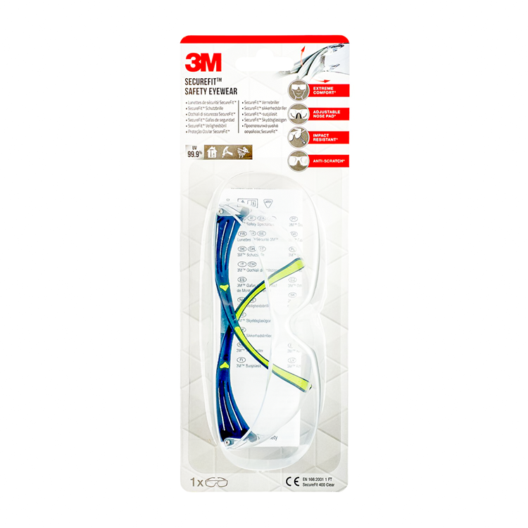 3m 1062865 - ajustement sécurisé sf400cc1 | 3 pièces