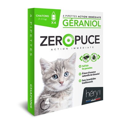 Hery Zeropuce Flood Properts Kiten Geraniol sans chimicien