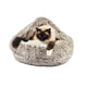 Croci panier chat igloo chiné beige blanc