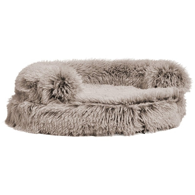 Croci canapé chat panier bicolore beige