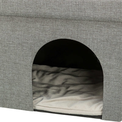 Trixie panier pour chat maison pour chat Kimy Soft 2 étages gris clair