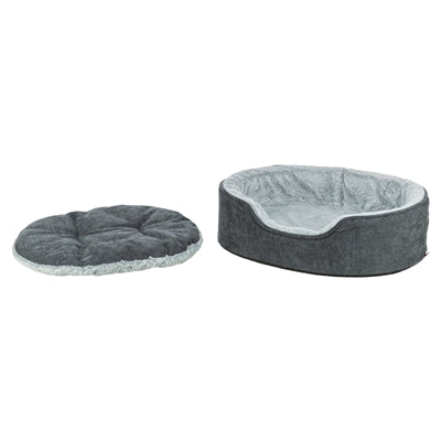 Trixie vital lit pour chien lino soft ovale gris gris clair