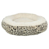 Trixie lit pour chien Leo peluche ronde douce crème imprimé léopard