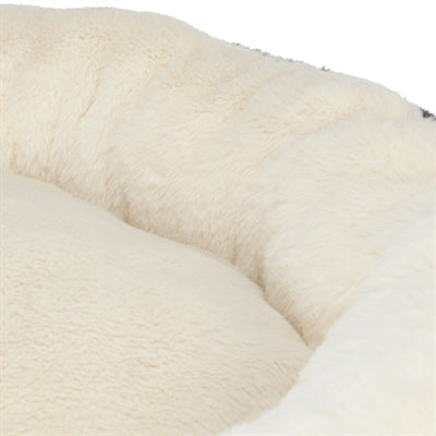 Trixie lit pour chien Leo peluche ronde douce crème imprimé léopard
