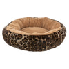 Trixie lit pour chien leo peluche ronde douce imprimé léopard marron