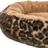 Trixie lit pour chien leo peluche ronde douce imprimé léopard marron