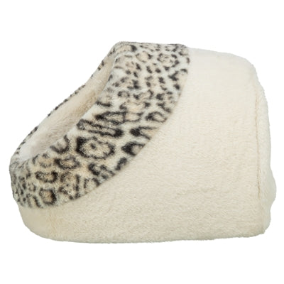 Trixie lit pour chat igloo leo peluche douce crème imprimé léopard