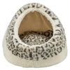 Trixie lit pour chat igloo leo peluche douce crème imprimé léopard