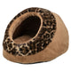 Trixie lit pour chat igloo leo peluche douce imprimé léopard marron