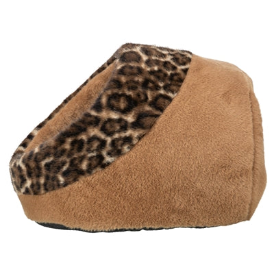 Trixie lit pour chat igloo leo peluche douce imprimé léopard marron