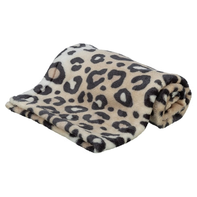 Trixie couverture pour chien Leo peluche douce crème imprimé léopard